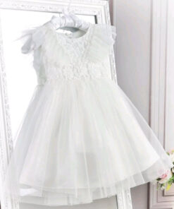 Alternative view of Romantic White Lace Tulle Dress