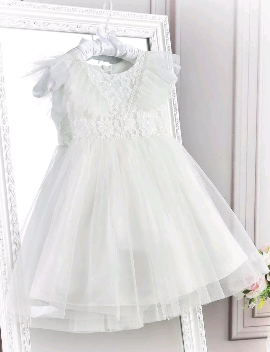 Romantic White Lace Tulle Dress - Image 2