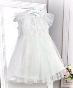 Romantic White Lace Tulle Dress