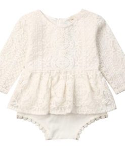 Long Sleeve Lace Romper Dress - Image 7