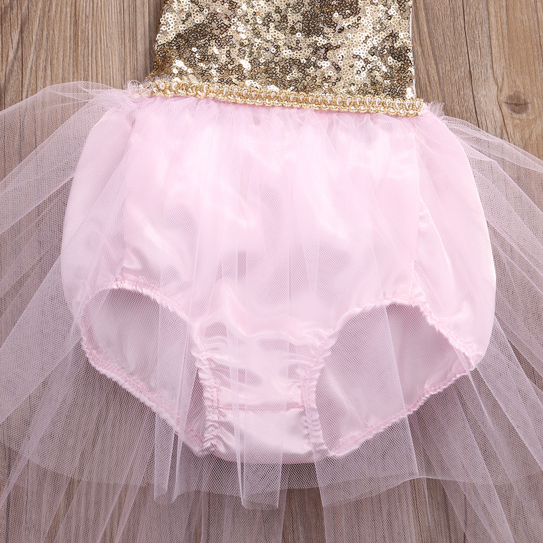 Pink and Sequins Romper with Romantic Tutu - Image 11