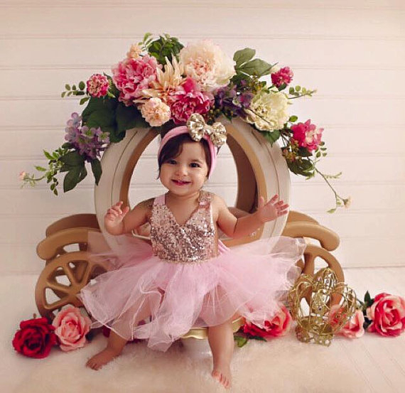 Pink and Sequins Romper with Romantic Tutu - Image 4