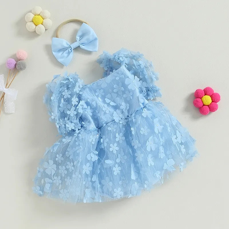 Butterfly Romper and Headband Blue - Image 4