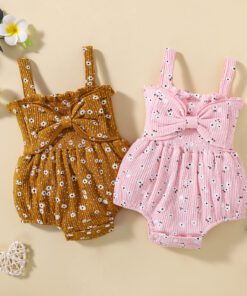 Gorgeous mustard floral bloomer with big bow - Image 4