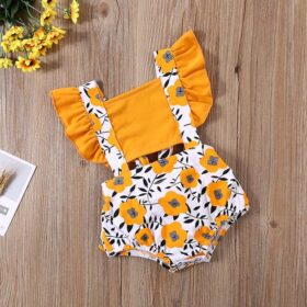Yellow flower romper