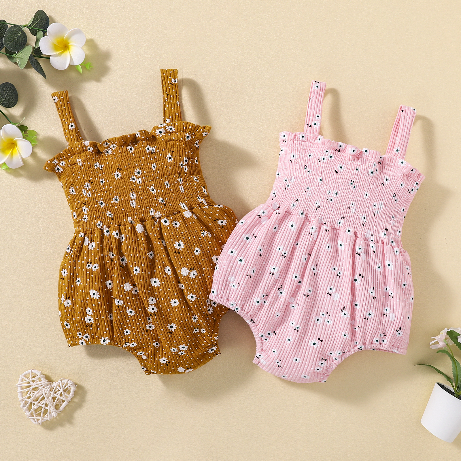 Gorgeous mustard floral bloomer with big bow - Image 3