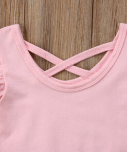 Alternative view of Pink cross back romper