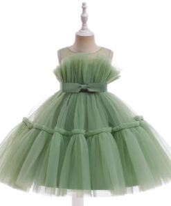 Sage Green Ruffle Special Occasions Dress