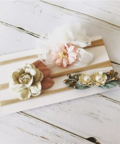 Alternative view of Set of 3 Nude set of headbands(Beige rose set)