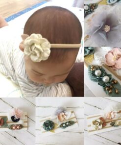 Set of 3 Nude set of headbands(Beige rose set)