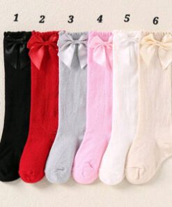 Multi Color Socks with Bow