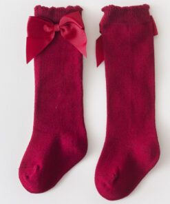 Maroon Bow Socks - Image 6