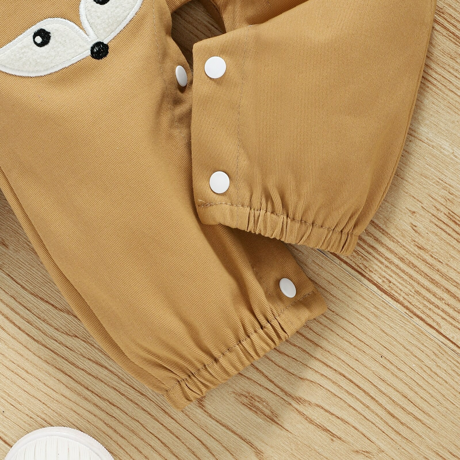 Beige fox romper with matching hat and striped top(18-24m) - Image 4