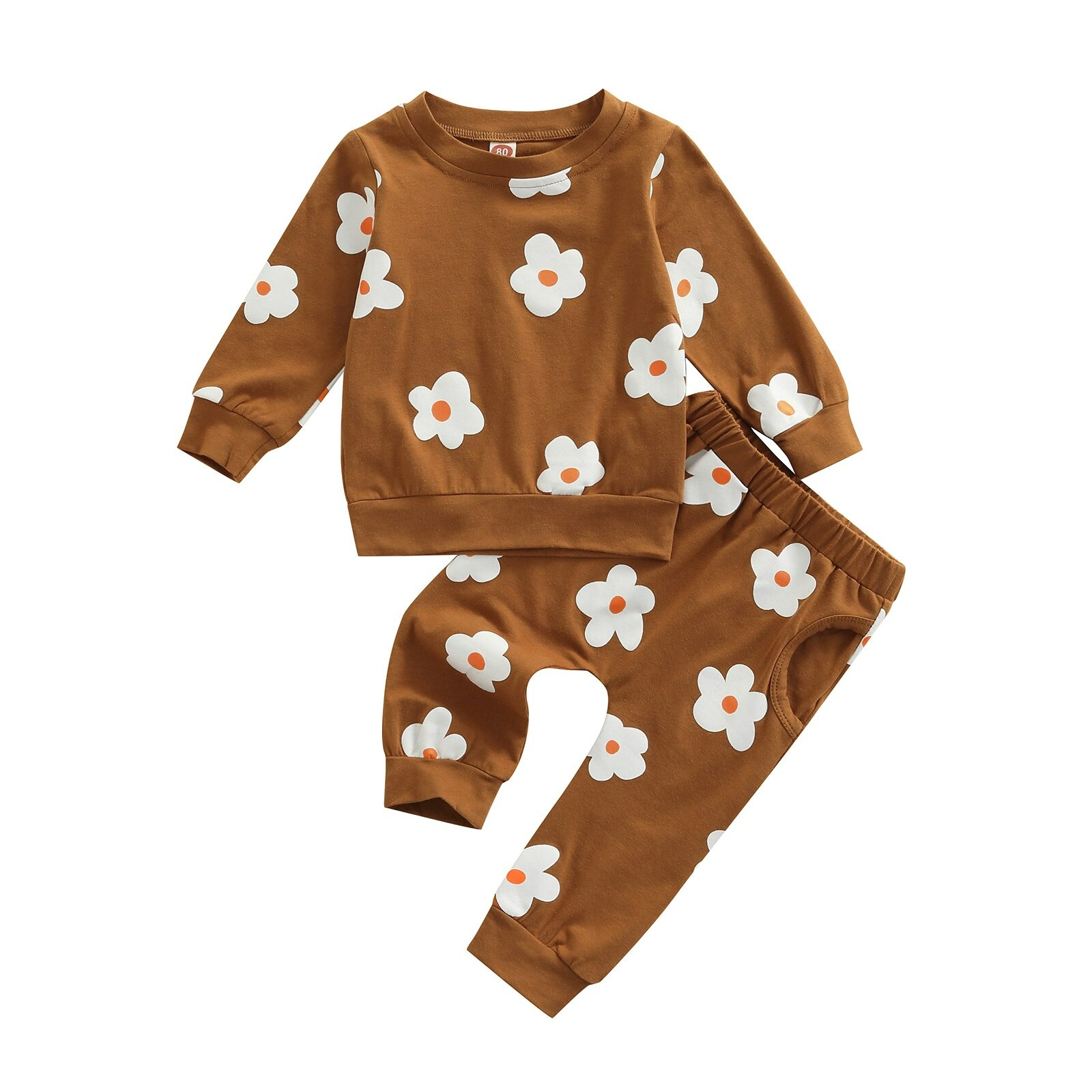 Tan flower tracksuit