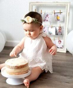 White Lace Boho Romper - Image 3