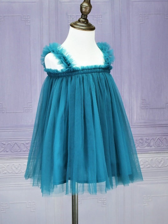 Turquoise Tulle Dress - Image 3
