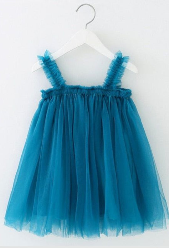 Turquoise Tulle Dress - Image 4
