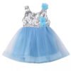 Powder Blue and Silver Sequins Dress