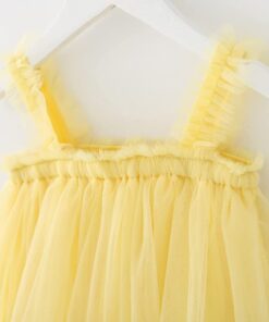 Pale Yellow Tulle Dress - Image 4