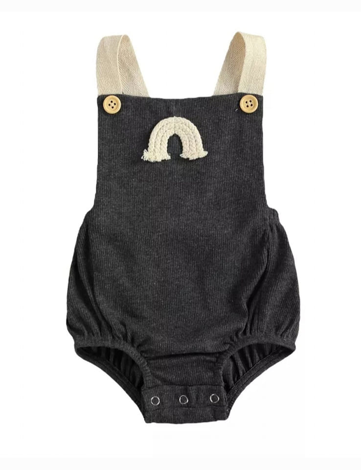 Charcoal Rainbow Romper - Image 4