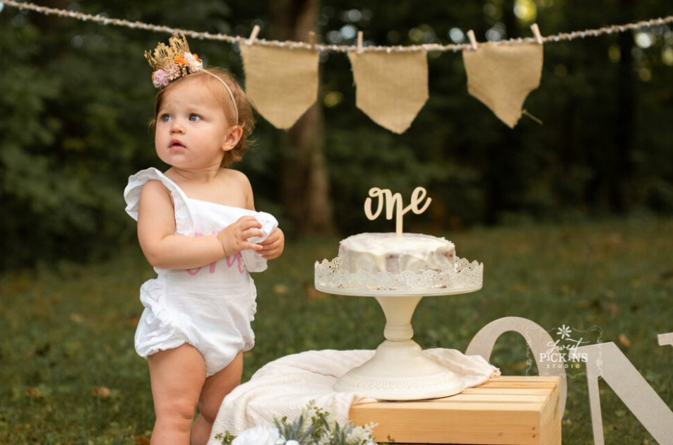 First Birthday White Romper - Image 5