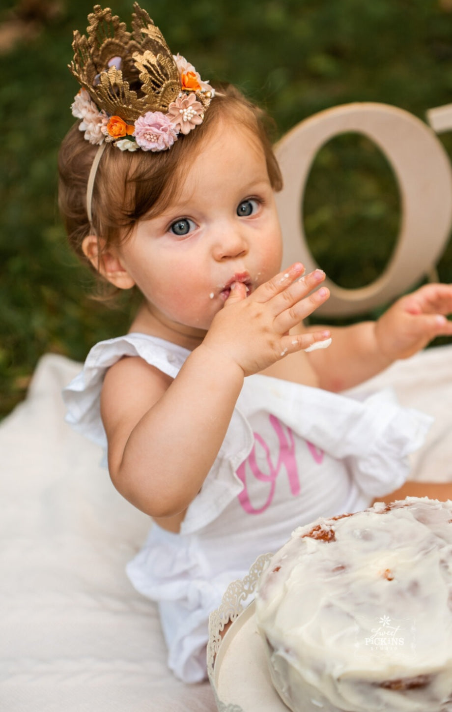 First Birthday White Romper - Image 2
