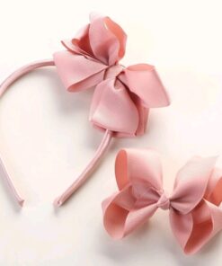 Pink Aliceband and Big Bow Hairclip