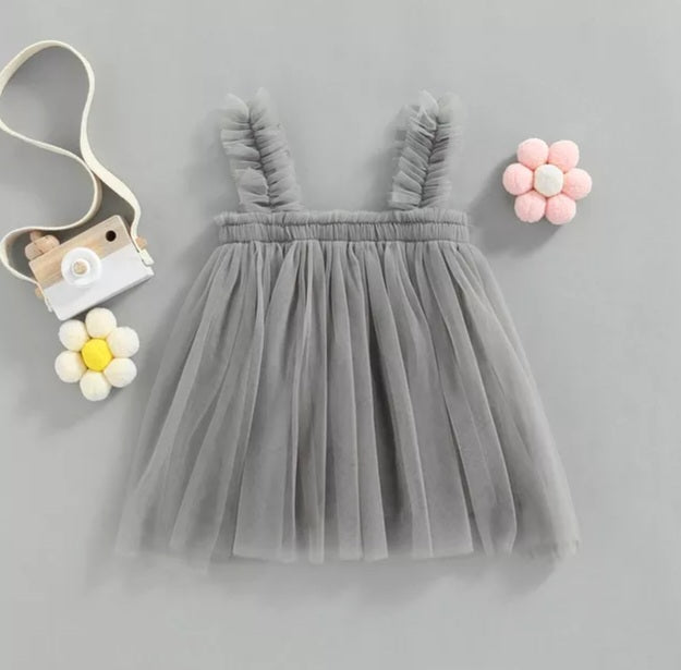 Gray Tulle Dress - Image 5