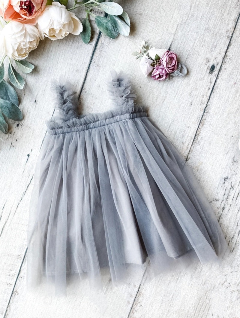 Gray Tulle Dress - Image 3