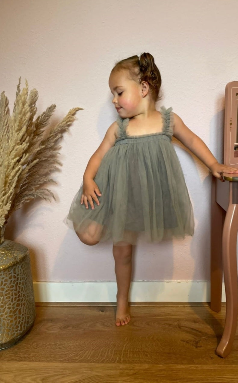 Gray Tulle Dress - Image 2