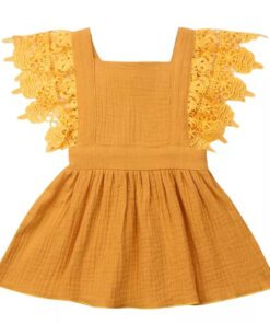 Alternative view of Mustard Lace Sleeved Dress