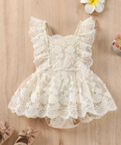 Vintage Lace Romper Ivory - Image 8
