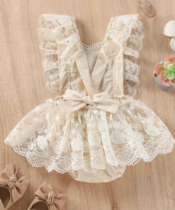 Vintage Lace Romper Ivory - Image 7