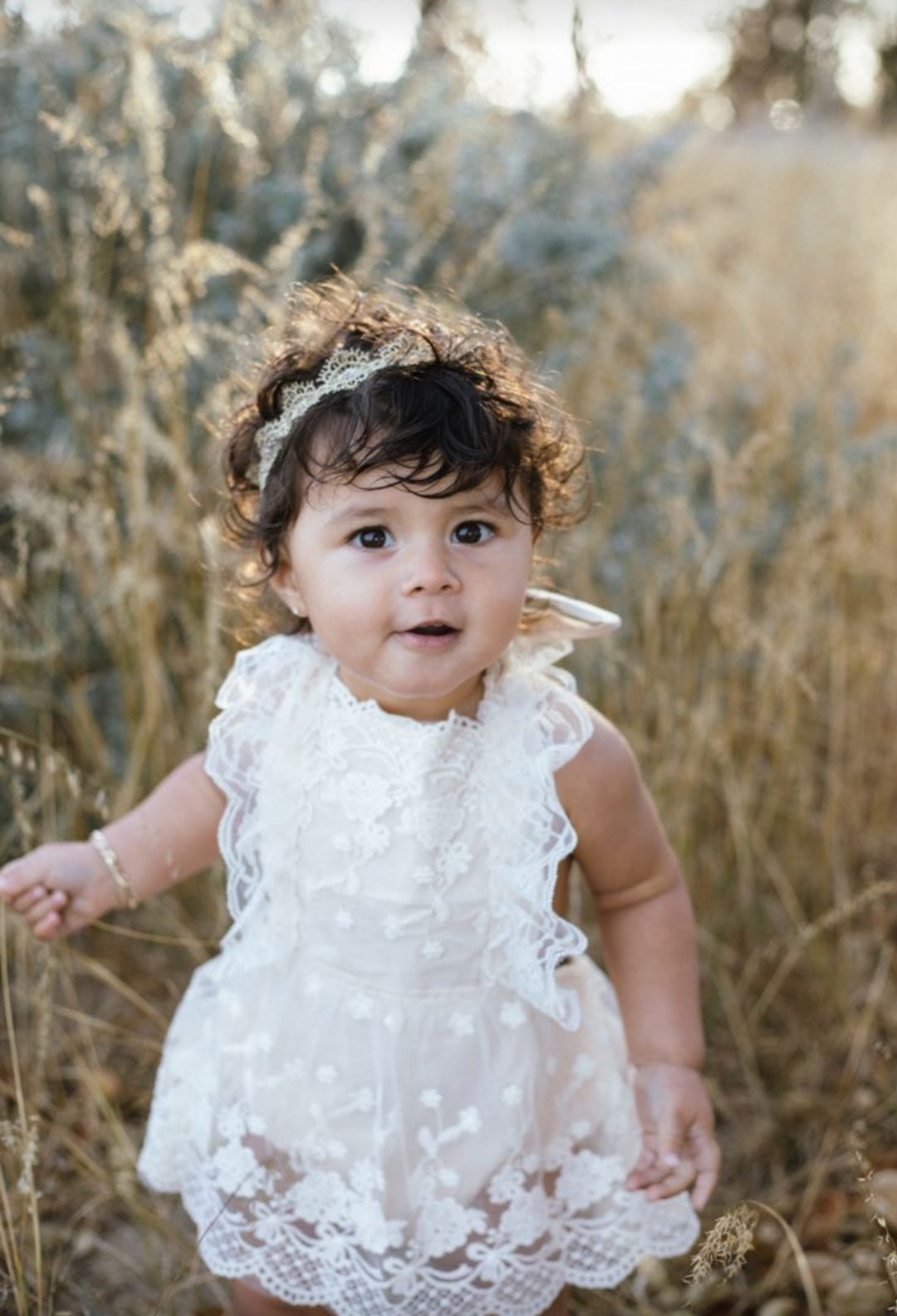 Vintage Lace Romper Ivory - Image 6