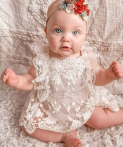 Vintage Lace Romper Ivory - Image 5