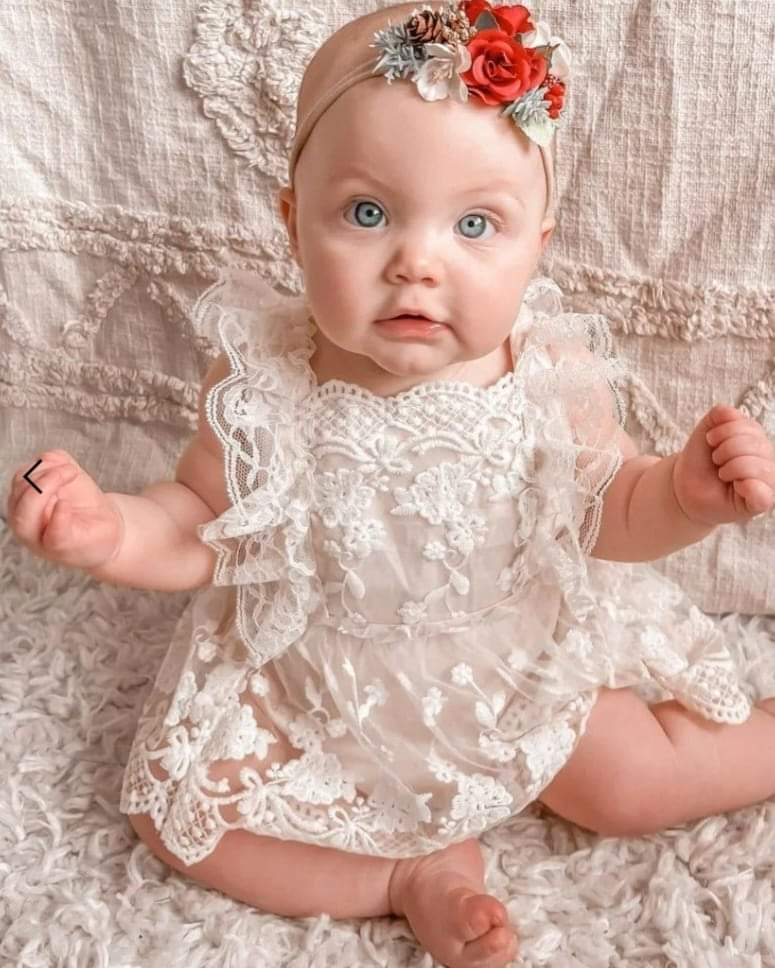 Vintage Lace Romper Ivory - Image 5