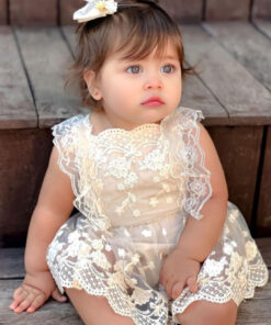 Vintage Lace Romper Ivory - Image 3