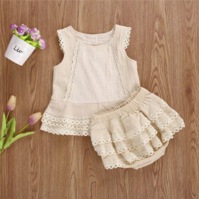Vintage ruffle bloomer with matching top