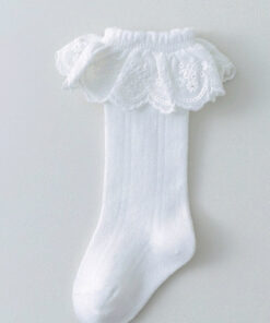 White Ruffle Lace Socks - Image 3