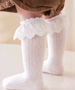 White Ruffle Lace Socks