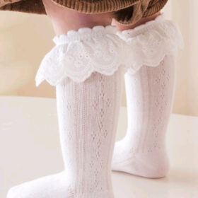 White Ruffle Lace Socks