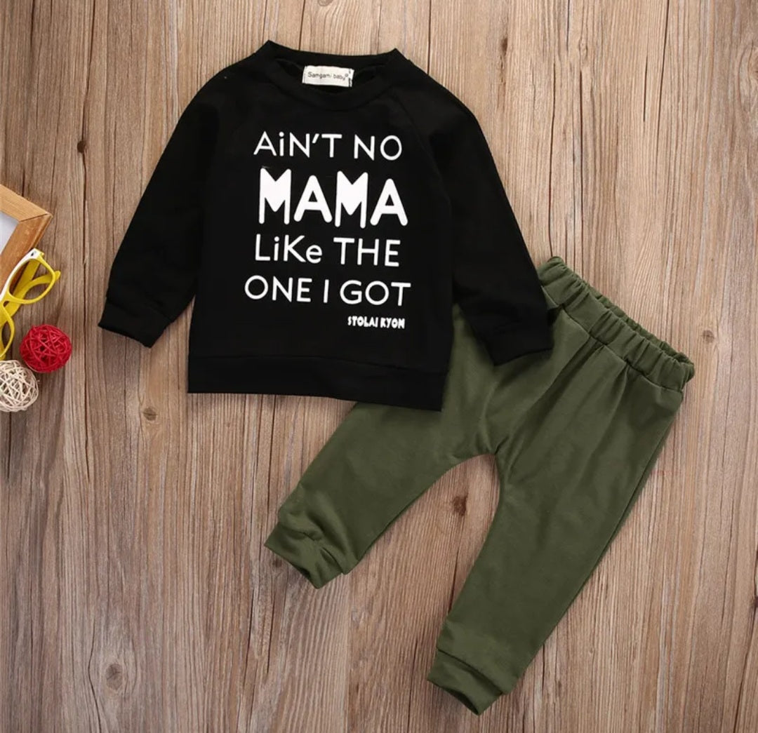 Aint No Mama Like The One I Got, Long Sleeve Crew Top and Pants - Image 2