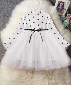 Winter polka tulle dress
