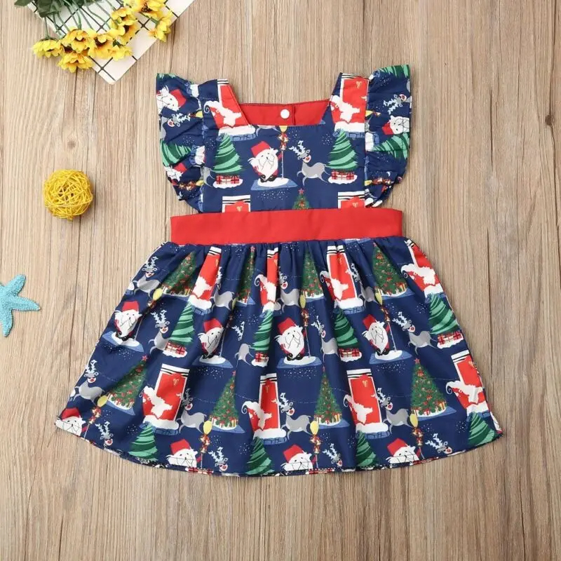 Navy Santa Christmas dress
